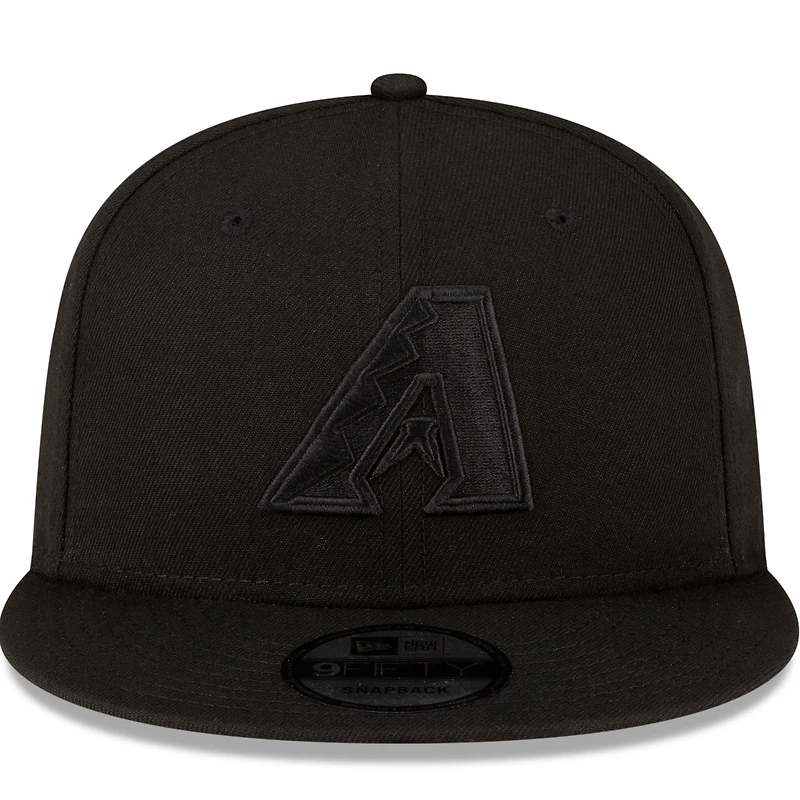 Casquette réglable 9FIFTY Snapback noir sur noir New Era Arizona Diamondbacks pour hommes
