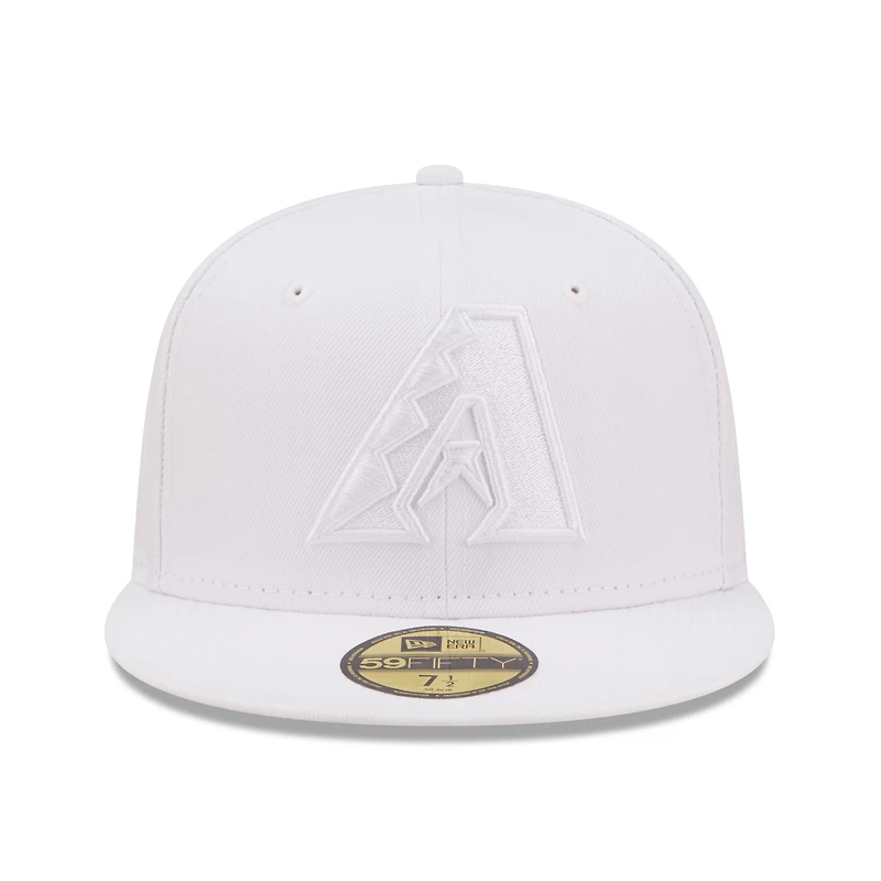 Casquette ajustée 59FIFTY New Era Arizona Diamondbacks pour homme, blanc sur