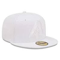 Casquette ajustée 59FIFTY New Era Arizona Diamondbacks pour homme, blanc sur