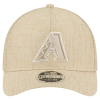 Casquette ajustable 9FORTY en coton tissé beige New Era pour homme, Arizona Diamondbacks, M-Crown A-Frame