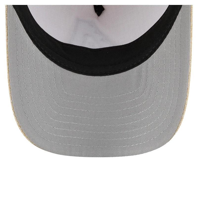 Men's New Era Beige Arizona Diamondbacks Cotton Weave M-Crown A-Frame 9FORTY Adjustable Hat