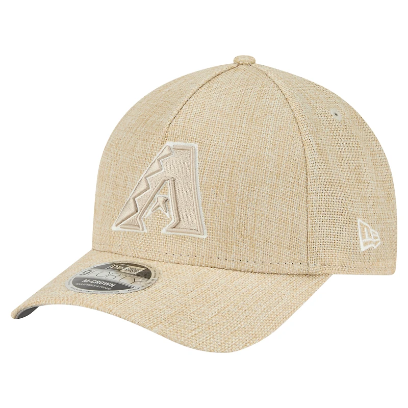 Casquette ajustable 9FORTY en coton tissé beige New Era pour homme, Arizona Diamondbacks, M-Crown A-Frame