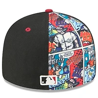 Men's New Era Black/Red Arizona Diamondbacks 2025 MLB Diamond Hero Edition Low Profile 59FIFTY Fitted Hat