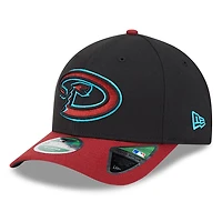 Casquette ajustable New Era noire/rouge pour homme Arizona Diamondbacks Player Replica 9FORTY