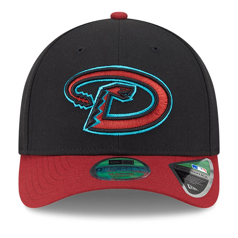Men's New Era  Black/Red Arizona Diamondbacks Player Replica 9FORTY Adjustable Hat