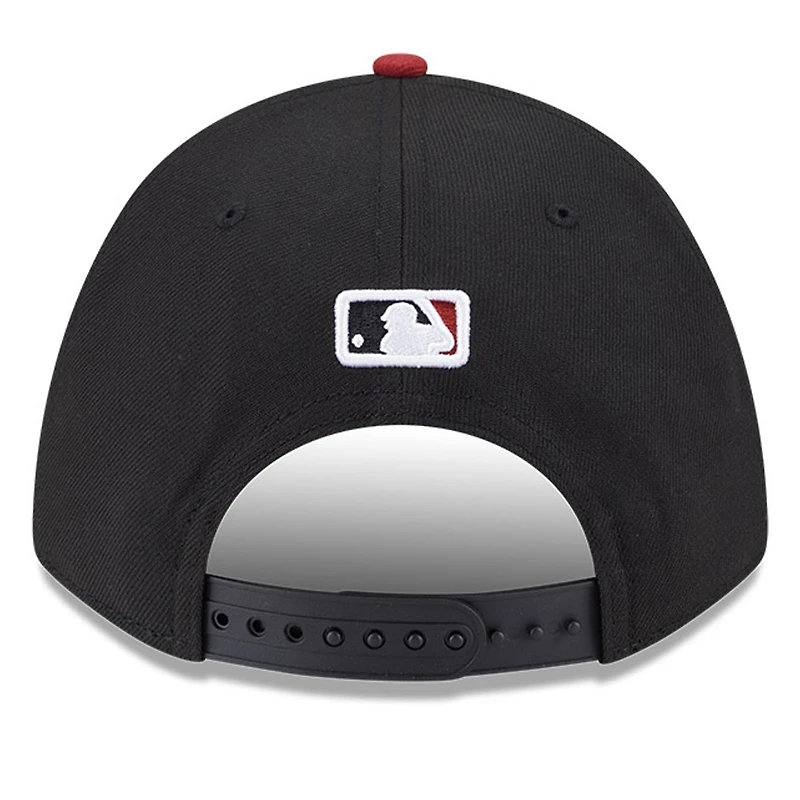 Men's New Era Black/Red Arizona Diamondbacks Player Replica 9FORTY Adjustable Hat