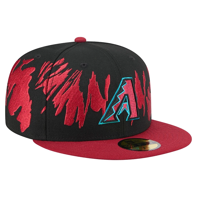Men's New Era Black/Red Arizona Diamondbacks Retro Pattern 59FIFTY Fitted Hat