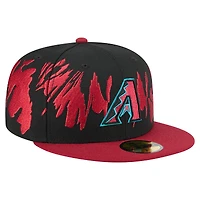 Men's New Era Black/Red Arizona Diamondbacks Retro Pattern 59FIFTY Fitted Hat