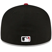 Men's New Era  Black/Red Arizona Diamondbacks Road Authentic Collection On-Field 59FIFTY Fitted Hat