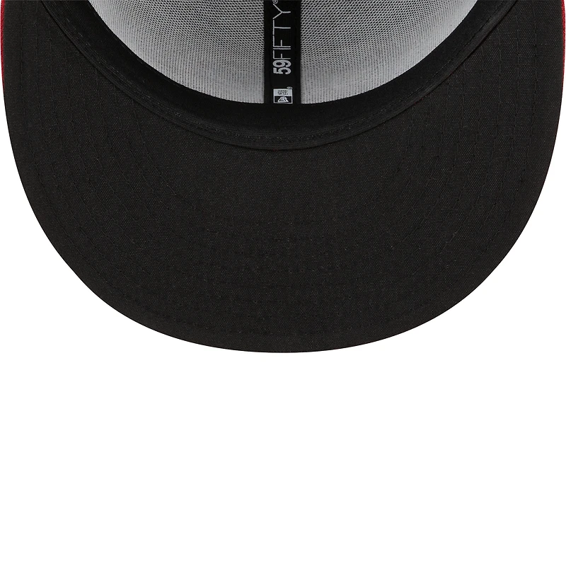 Men's New Era  Black/Red Arizona Diamondbacks Road Authentic Collection On-Field 59FIFTY Fitted Hat