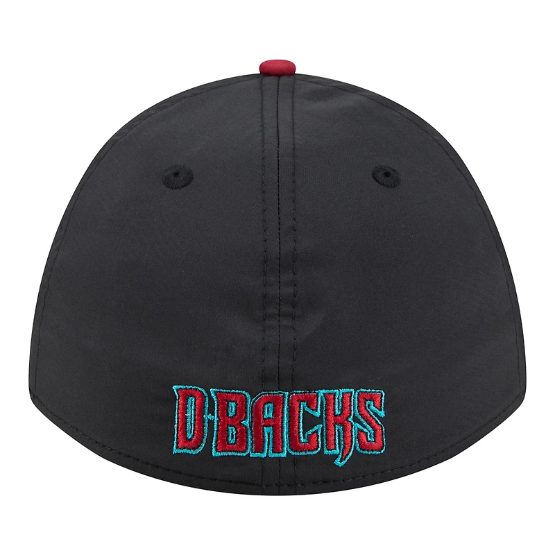 Casquette New Era Flex Arizona Diamondbacks noire et rouge pour homme, modèle Rope M-Crown A-Frame 39THIRTY