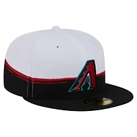 Casquette ajustée 59FIFTY Paint Stroke des Diamondbacks de l'Arizona pour homme New Era noire/blanche