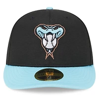 Men's New Era  Black Arizona Diamondbacks 2025 Batting Practice Low Profile 59FIFTY Fitted Hat