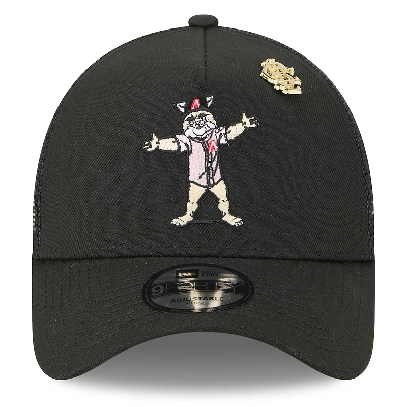Men's New Era  Black Arizona Diamondbacks 2025 Big League Chew A-Frame 9FORTY Adjustable Trucker Hat