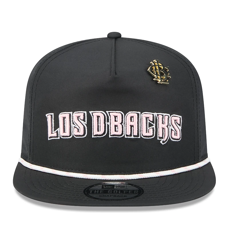 Men's New Era Black Arizona Diamondbacks 2025 Big League Chew Golfer Snapback Hat