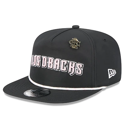 Casquette snapback New Era noire Arizona Diamondbacks 2025 Big League Chew Golfer pour homme