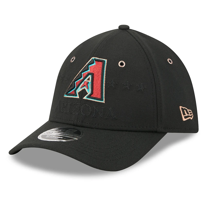 Casquette New Era noire pour homme, édition limitée Arizona Diamondbacks, match des étoiles de la MLB 2026 (modèle 39THIRTY).