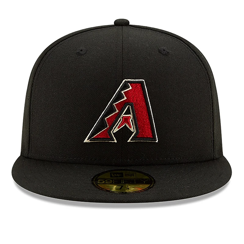 Casquette ajustée 59FIFTY 25e anniversaire des Diamondbacks de l'Arizona New Era pour homme, noire