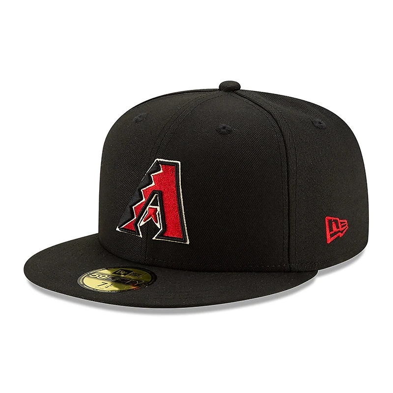 Casquette ajustée 59FIFTY 25e anniversaire des Diamondbacks de l'Arizona New Era pour homme, noire