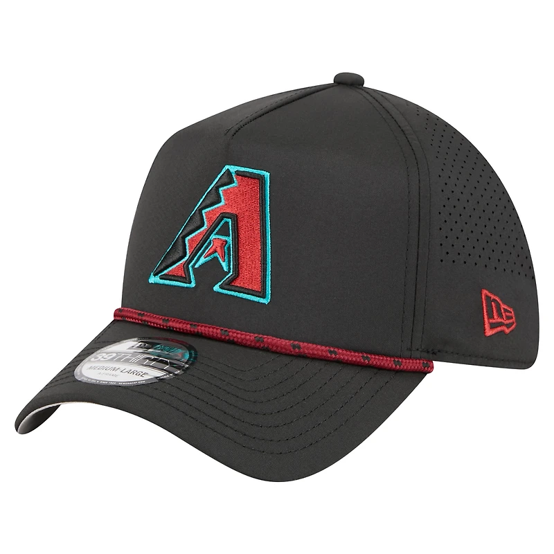 Men's New Era Black Arizona Diamondbacks 39THIRTY A-Frame Perforated Flex Hat
