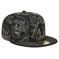Men's New Era Black Arizona Diamondbacks 59FIFTY Day Allover Fitted Hat