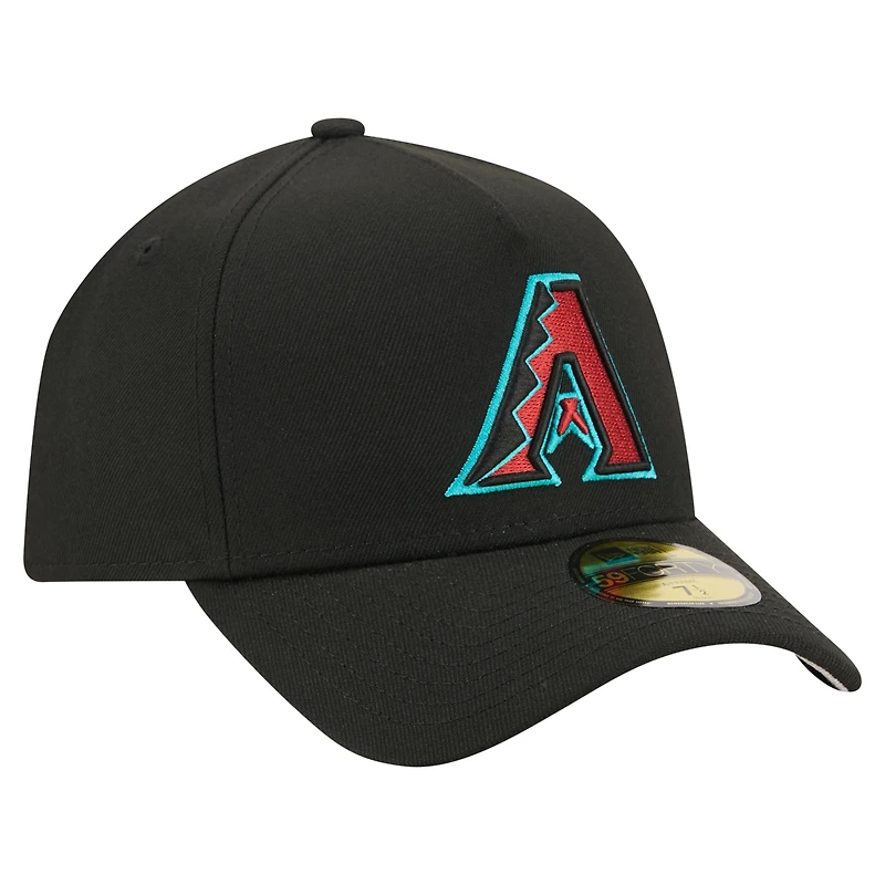 Casquette ajustée New Era Arizona Diamondbacks A-Frame 59FORTY noire pour homme