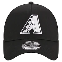 Men's New Era Black Arizona Diamondbacks A-Frame 9FORTY Trucker Adjustable Hat