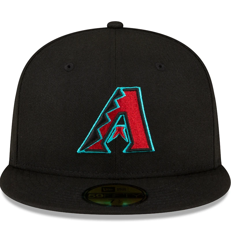 Casquette ajustée 59FIFTY sur le terrain de la collection authentique alternative des Diamondbacks l'Arizona New Era noire pour hommes