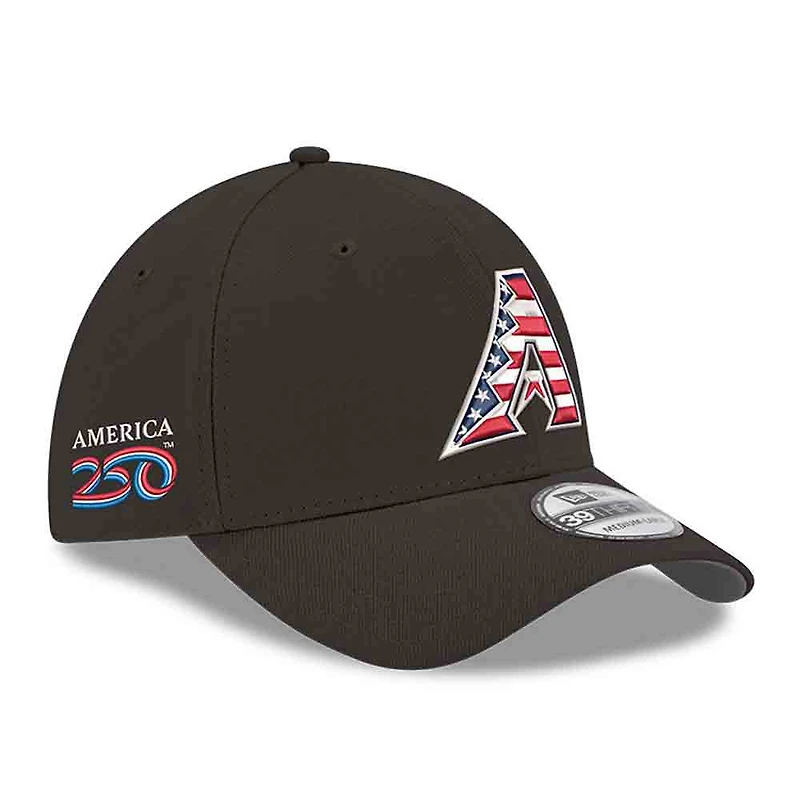 Men's New Era Black Arizona Diamondbacks America 250 39THIRTY Flex Hat