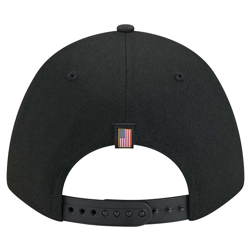 Casquette ajustable New Era noire 9FORTY M-Crown A-Frame pour homme, motif drapeau américain, Arizona Diamondbacks