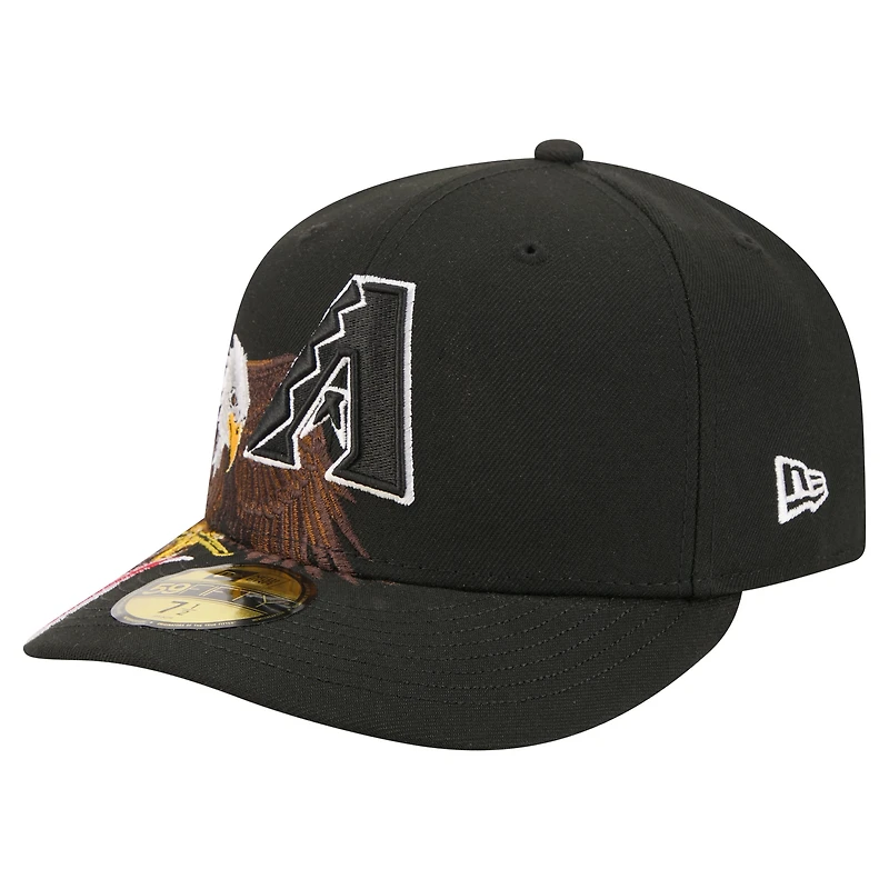 Casquette ajustée New Era Arizona Diamondbacks Americana à aigle chauve pré-courbé pour homme