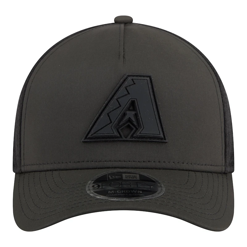 Men's New Era  Black Arizona Diamondbacks Badged M-Crown A-Frame 9FORTY Trucker Adjustable Hat