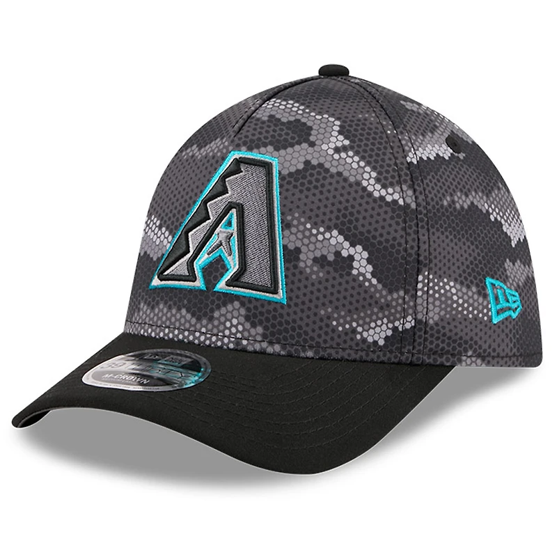 Casquette New Era Arizona Diamondbacks Camo 39THIRTY A-Frame Flex pour homme, noire