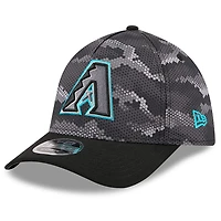 Casquette New Era Arizona Diamondbacks Camo 39THIRTY A-Frame Flex pour homme, noire