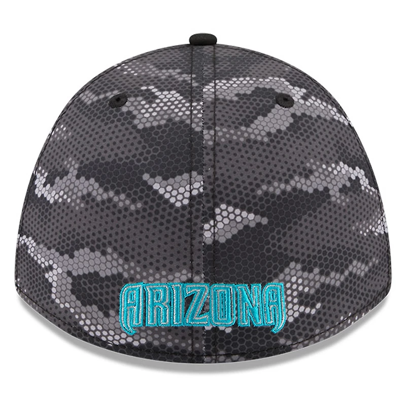 Men's New Era Black Arizona Diamondbacks Camo 39THIRTY A-Frame Flex Hat