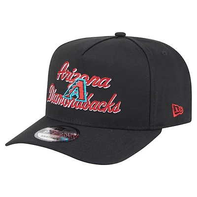 Casquette snapback 9FIFTY A-Frame noire New Era pour homme, Arizona Diamondbacks, avec point de chaîne