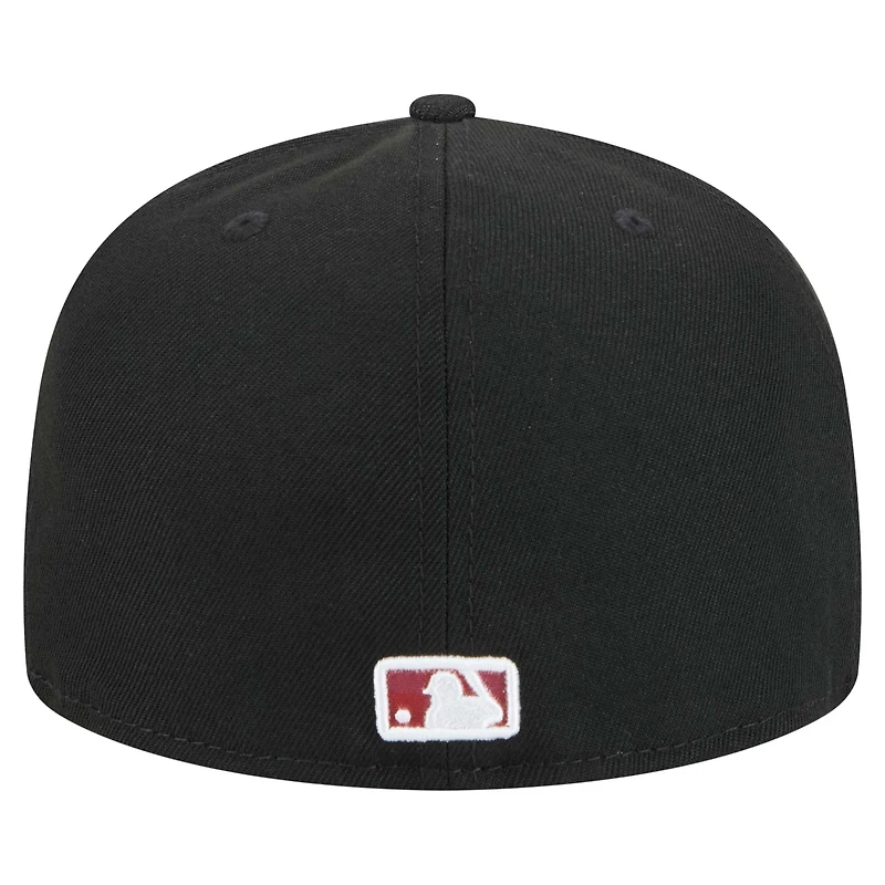 Casquette ajustée 59FIFTY à damier pour homme New Era Arizona Diamondbacks noire