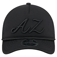 Casquette camionneur ajustable 9FORTY A-Frame M-Crown City Initial des Diamondbacks de l'Arizona pour homme New Era noire