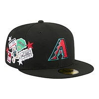 Men's New Era  Black Arizona Diamondbacks City Patch 59FIFTY Fitted Hat