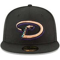 Casquette ajustée 59FIFTY en laine noire de la collection Cooperstown des Diamondbacks l'Arizona New Era pour homme