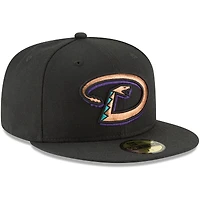 Casquette ajustée 59FIFTY en laine noire de la collection Cooperstown des Diamondbacks l'Arizona New Era pour homme