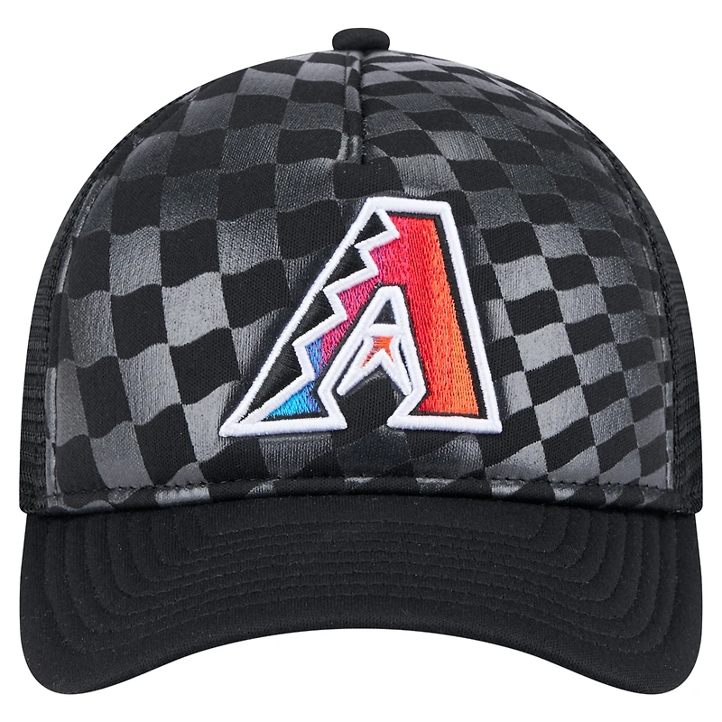 Men's New Era Black Arizona Diamondbacks Gradient 9FORTY A-Frame M-Crown Trucker Adjustable Hat