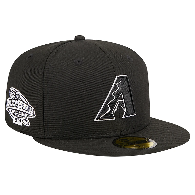 Casquette ajustée 59FIFTY noire avec logo des Diamondbacks de l'Arizona New Era pour hommes