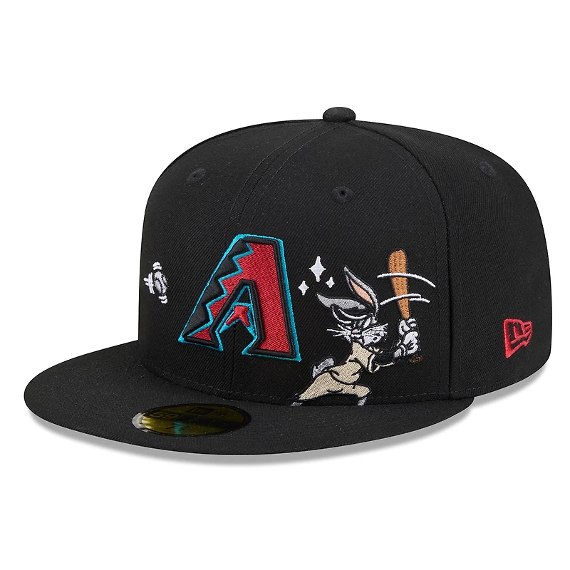 Men's New Era Black Arizona Diamondbacks Looney Tunes Bugs Bunny 59FIFTY Fitted Hat