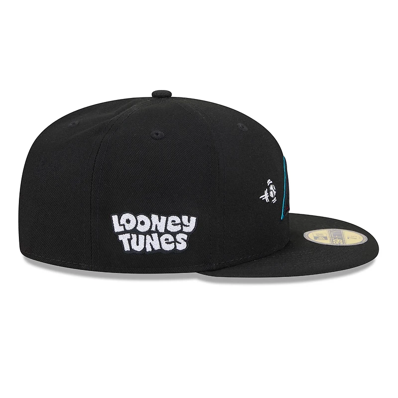 Casquette ajustée New Era 59FIFTY noire pour homme, motif Looney Tunes Bugs Bunny, Arizona Diamondbacks