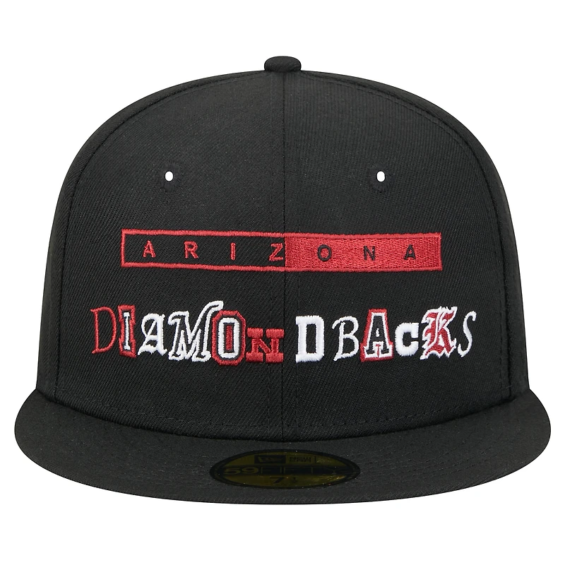 Men's New Era Black Arizona Diamondbacks Ransom 59FIFTY Fitted Hat