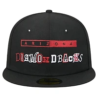 Men's New Era Black Arizona Diamondbacks Ransom 59FIFTY Fitted Hat