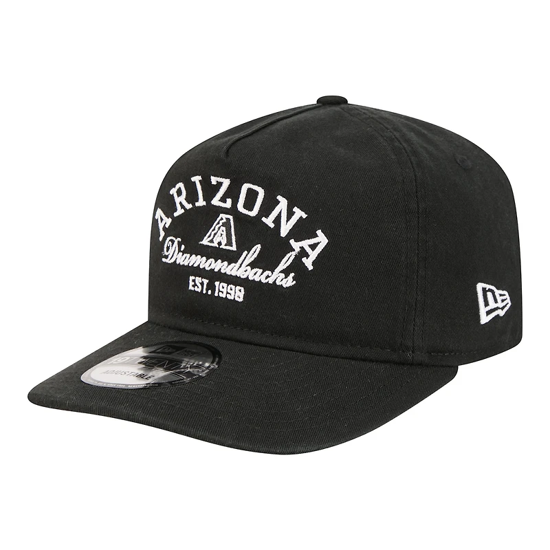 Casquette ajustable New Era Arizona Diamondbacks Stacked 19TWENTY noire pour homme