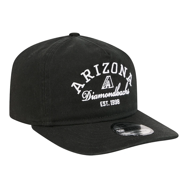 Men's New Era Black Arizona Diamondbacks Stacked 19TWENTY Adjustable Hat