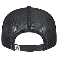 Men's New Era Black Arizona Diamondbacks Team Color Trucker 9FIFTY Snapback Hat